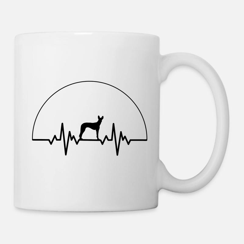 Herzschlag Podenco - Tasse - Weiß