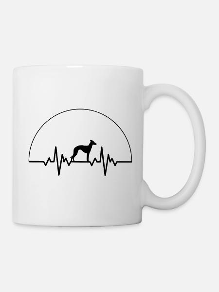 Heartbeat Whippet - Mug - white