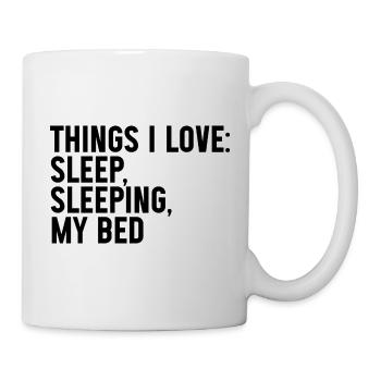 Choses que j’aime, dormir dans mon lit 3 - Mug blanc - blanc - Droite