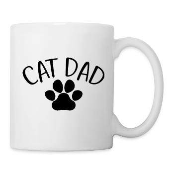 Cat Dad - Mignon Paw Cat Lover Dad Cat Owner - Mug blanc - blanc - Droite