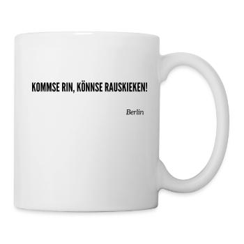 Berliner Schnauze - Tasse - Weiß - Rechts
