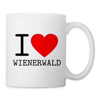 I love Wienerwald Österreich Wienerisch Dialekt - Tasse - Weiß - Rechts