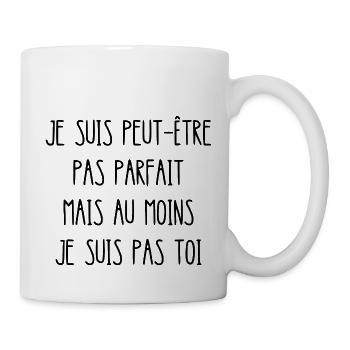 je suis peut-être pas parfait - Mug blanc - blanc - Droite