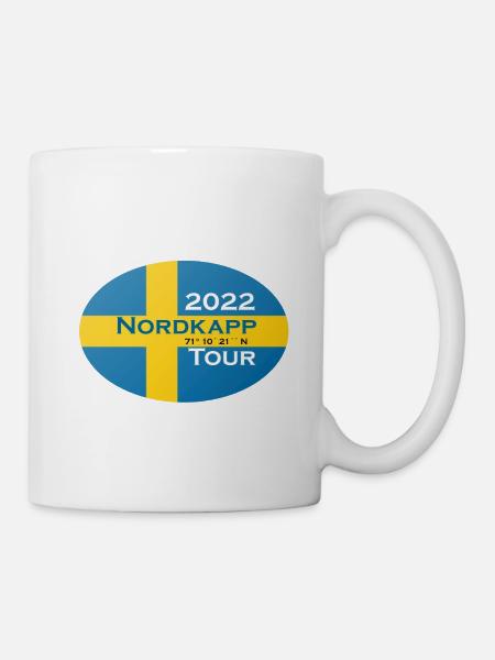 nordkapptour oval - Tasse - Weiß