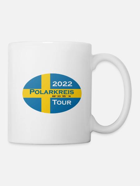 polarkreistour oval - Tasse - Weiß