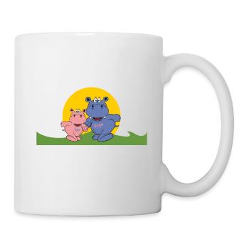 hippo nilperd sonne junge mädchen kids kinder baby - Tasse - Weiß - Rechts
