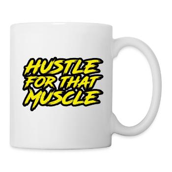 Hustle pour ce muscle - Mug blanc - blanc - Droite