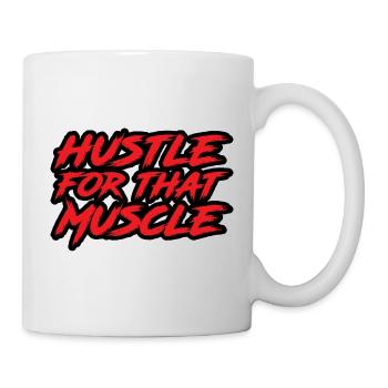Hustle pour ce muscle - Mug blanc - blanc - Droite
