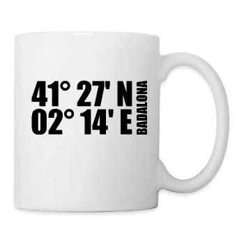 Badalona Koordinaten - Tasse - Weiß - Rechts