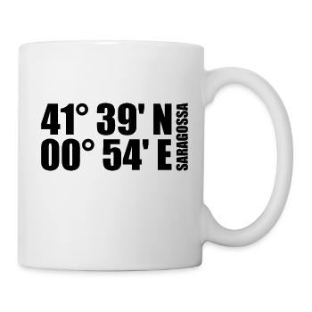 Coordonnées de Saragosse - Mug blanc - blanc - Droite