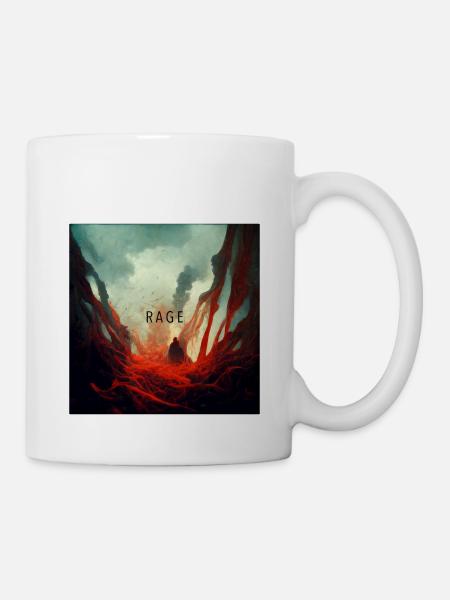 Rage Wut - Tasse - Weiß