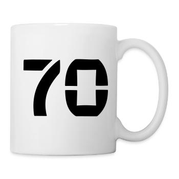 70 - Numéro - Anniversaire - Mug blanc - blanc - Droite