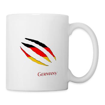 Germany Deutschlandflagge Aufgerissen - Tasse - Weiß - Rechts