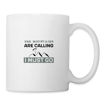 Les montagnes appellent - je dois y aller - le cool - Mug blanc - blanc - Droite