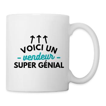 Voici un vendeur super génial. Flèches - Mug blanc - blanc - Droite