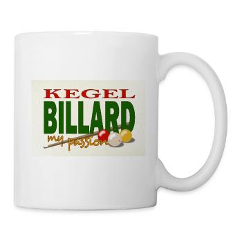 Kegelbillard Design, Art mural, Affiche, Billard de piscine - Mug blanc - blanc - Droite