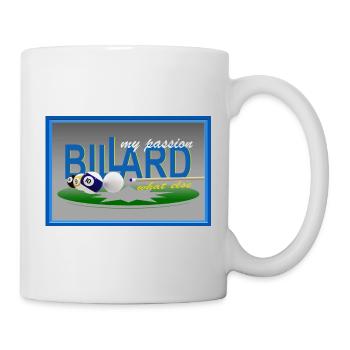 Conception de billard, Art mural, Affiche, Billard de piscine - Mug blanc - blanc - Droite