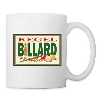 Kegelbillard Design, Art mural, Affiche, Billard de piscine - Mug blanc - blanc - Droite