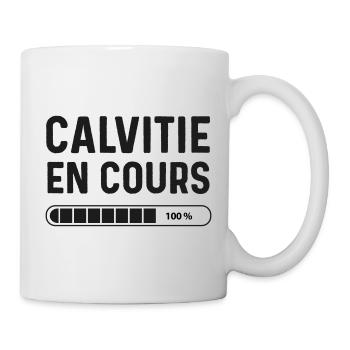 Calvitie en cours humour futur chauve homme - Mug blanc - blanc - Droite