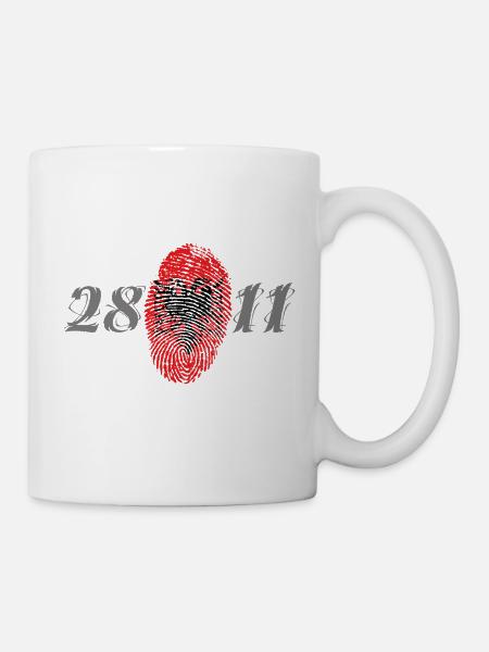 Albanie Dita Flamuri - Mug blanc - blanc