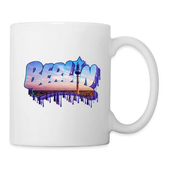 Berlin Graffiti Schriftzug - Tasse - Weiß - Rechts