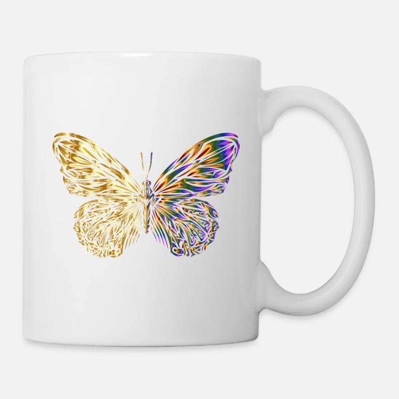 Schmetterling - Tasse - Weiß