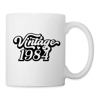 Jahrgang 1984 - Tasse - Weiß - Rechts