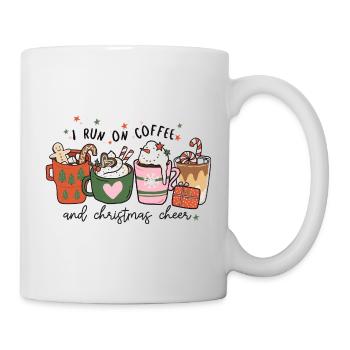 Ich laufe auf Kaffee und Weihnachtsstimmung - Tasse - Weiß - Rechts