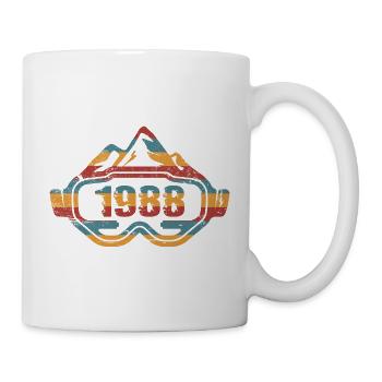 Ski Skier Skifahrer Skifahrerin Geburtstag 1988 - Tasse - Weiß - Rechts