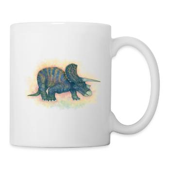 Gehörnte Dinosaurier - Tasse - Weiß - Rechts