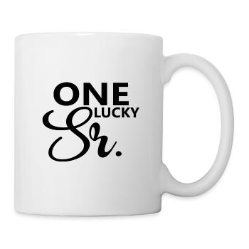 One Lucky Sr. Wedding Party Husband To Be Groom - Mug - white - Right