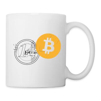E-euro VS. Bitcoin - Tasse - Weiß - Rechts