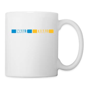 inhale exhale yoga quote - Mug - white - Right