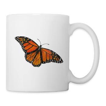 Papillon Monarque Papillon Entomologiste Errant Fold - Mug blanc - blanc - Droite