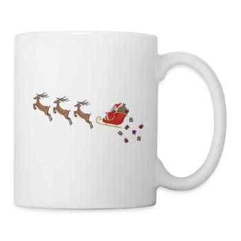 Santa Claus Sleigh Rudolph Reindeer Gifts - Mug - white - Right