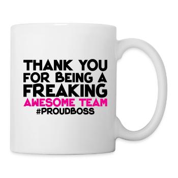 Thank You For Being A Freaking Awesome Team 1 - Mug - white - Right