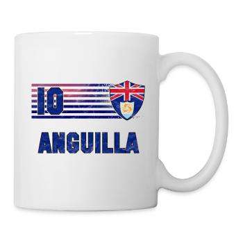 Anguilla Fußball Mannschaft - Tasse - Weiß - Rechts