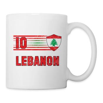 Libanon Fußball Mannschaft - Tasse - Weiß - Rechts