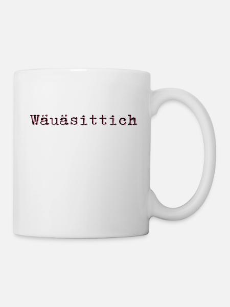 Schweizerdeutsch Wellensittich - Tasse - Weiß