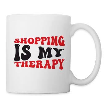 Shopping Is My Therapy - Tasse - Weiß - Rechts