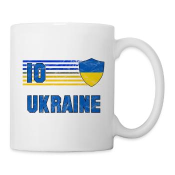 Ukraine Fußball Mannschaft - Tasse - Weiß - Rechts