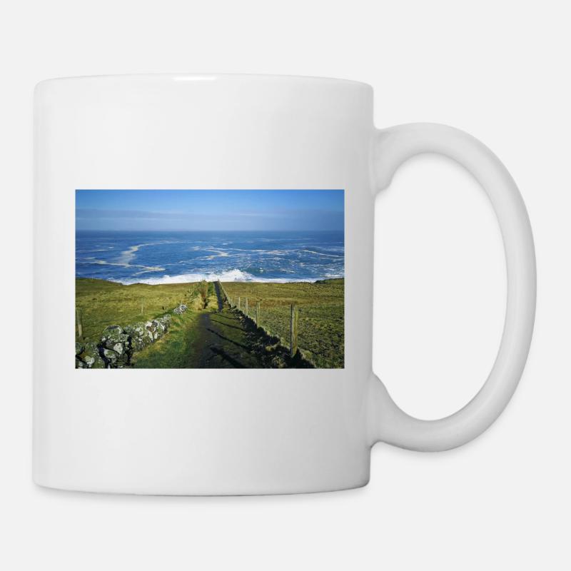 Paysage Randonnée Irlande, Doolin, Falaises de Moher - Mug blanc - blanc