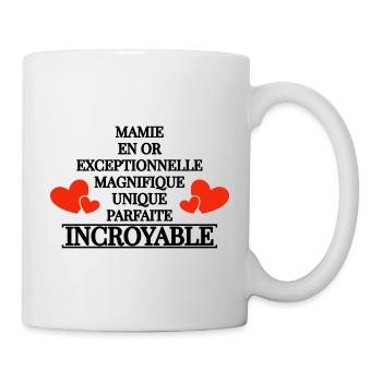 Mamie en or et incroyable. - Mug blanc - blanc - Droite