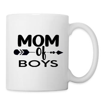 Mom Of Boys - Tasse - Weiß - Rechts