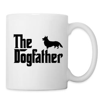 Corgi Dogfather Dog Lover Godfather Style - Mug - white - Right