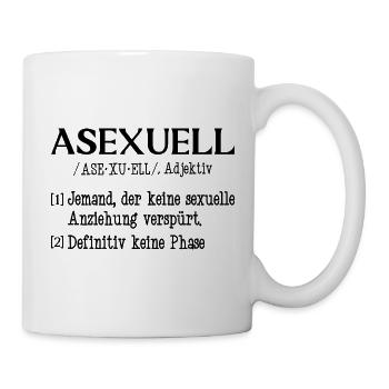 Asexuell Erklärung - Tasse - Weiß - Rechts