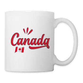 Kanada Kanadische Flagge Stilisiertes erables Blatt - Tasse - Weiß - Rechts
