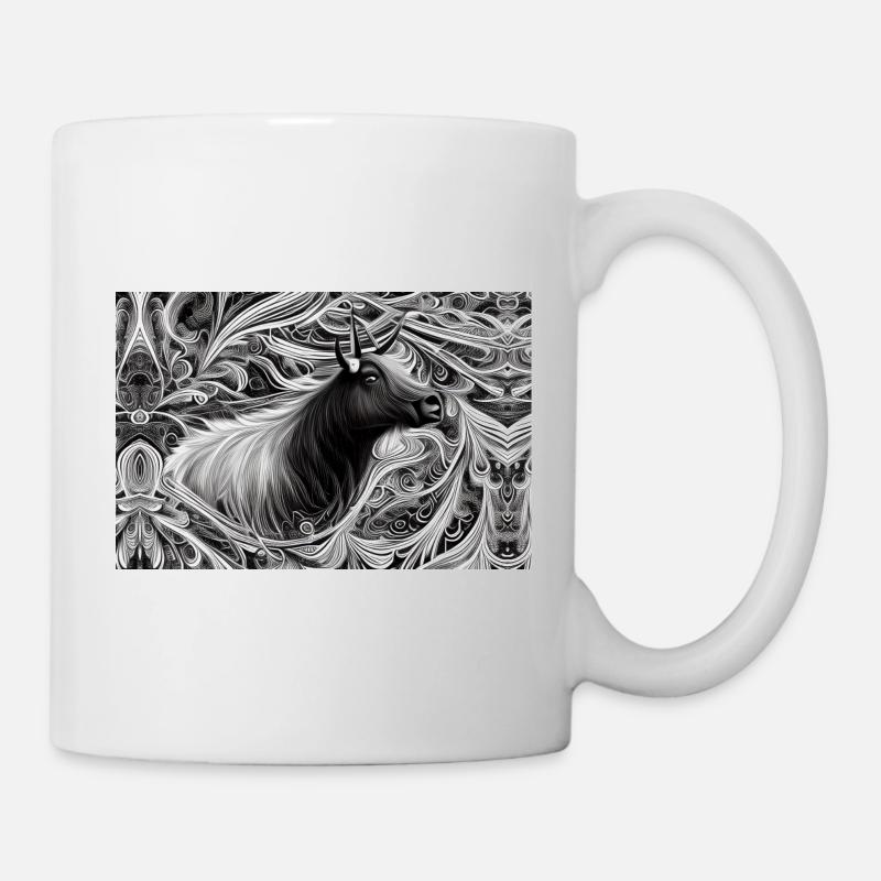 Taureau de Camargue abstrait - Mug blanc - blanc