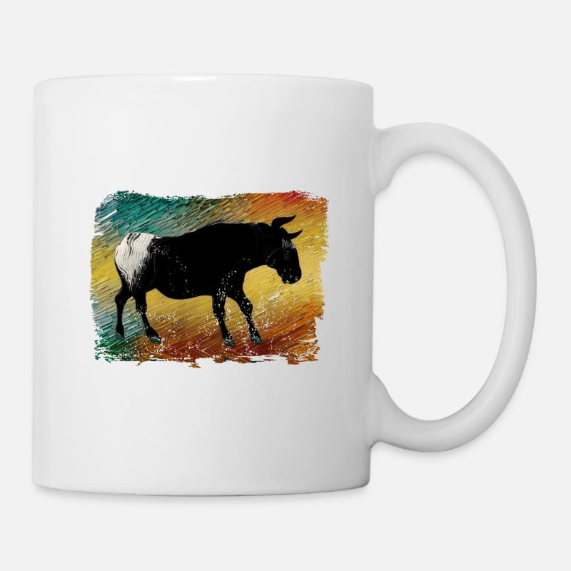 Camargue Stiermalerei - Tasse - Weiß