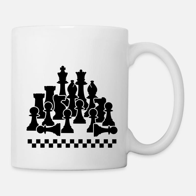 Jeu d'échecs - Mug blanc - blanc